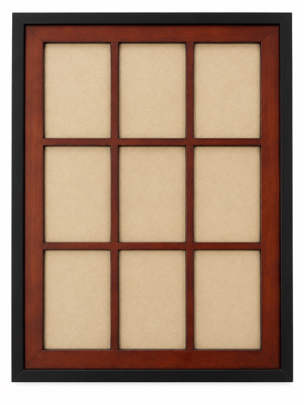 Source Unknown Black and Cherry 12-Opening Grid Photo Frame